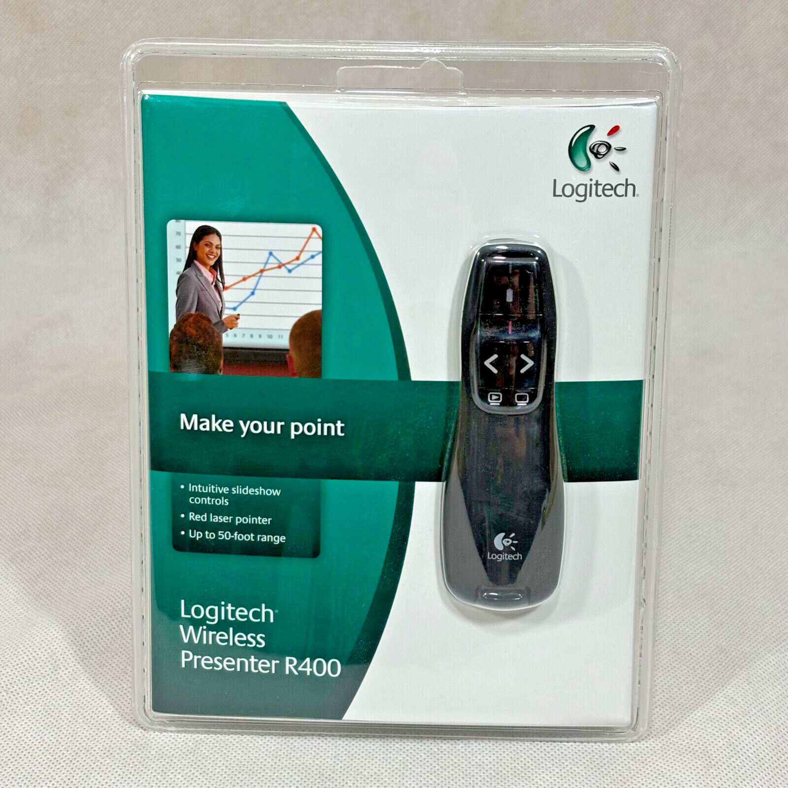 Logitech Wireless Presenter R400 Laser Pointer Remote Control