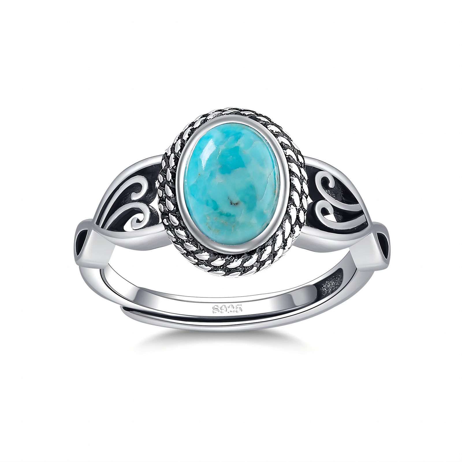 Adjustable Rings for Women 925 Sterling Silver Rings Womens Vintage Rings wit...
