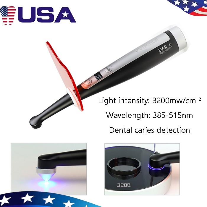 Dental Wireles Cure Light Optical Fiber Guide/Metal Head Teeth Resin Curing Lamp