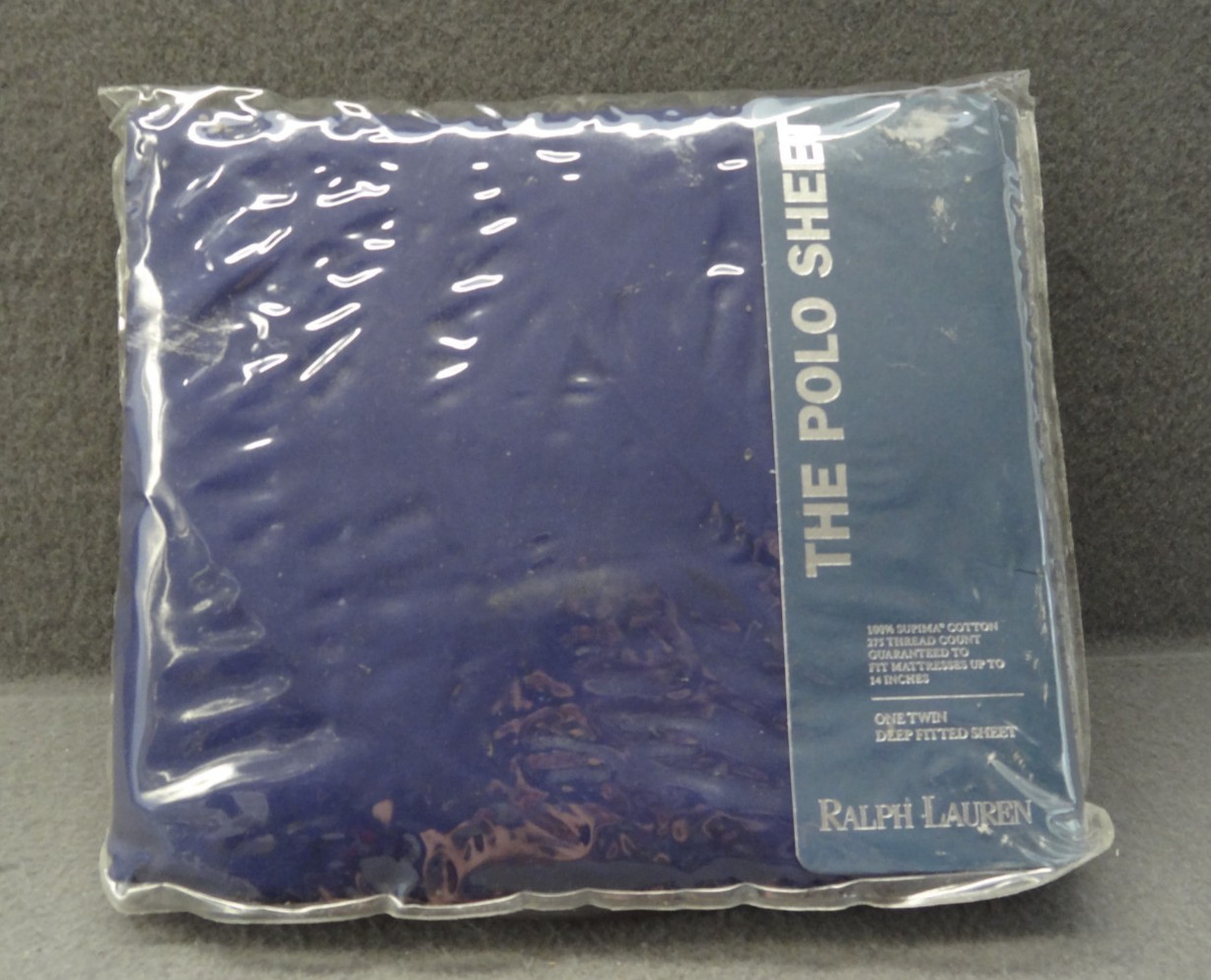 NEW Ralph Lauren The Polo Sheet Twin Deep Fitted Sheet VTG Supima 90 Made in USA
