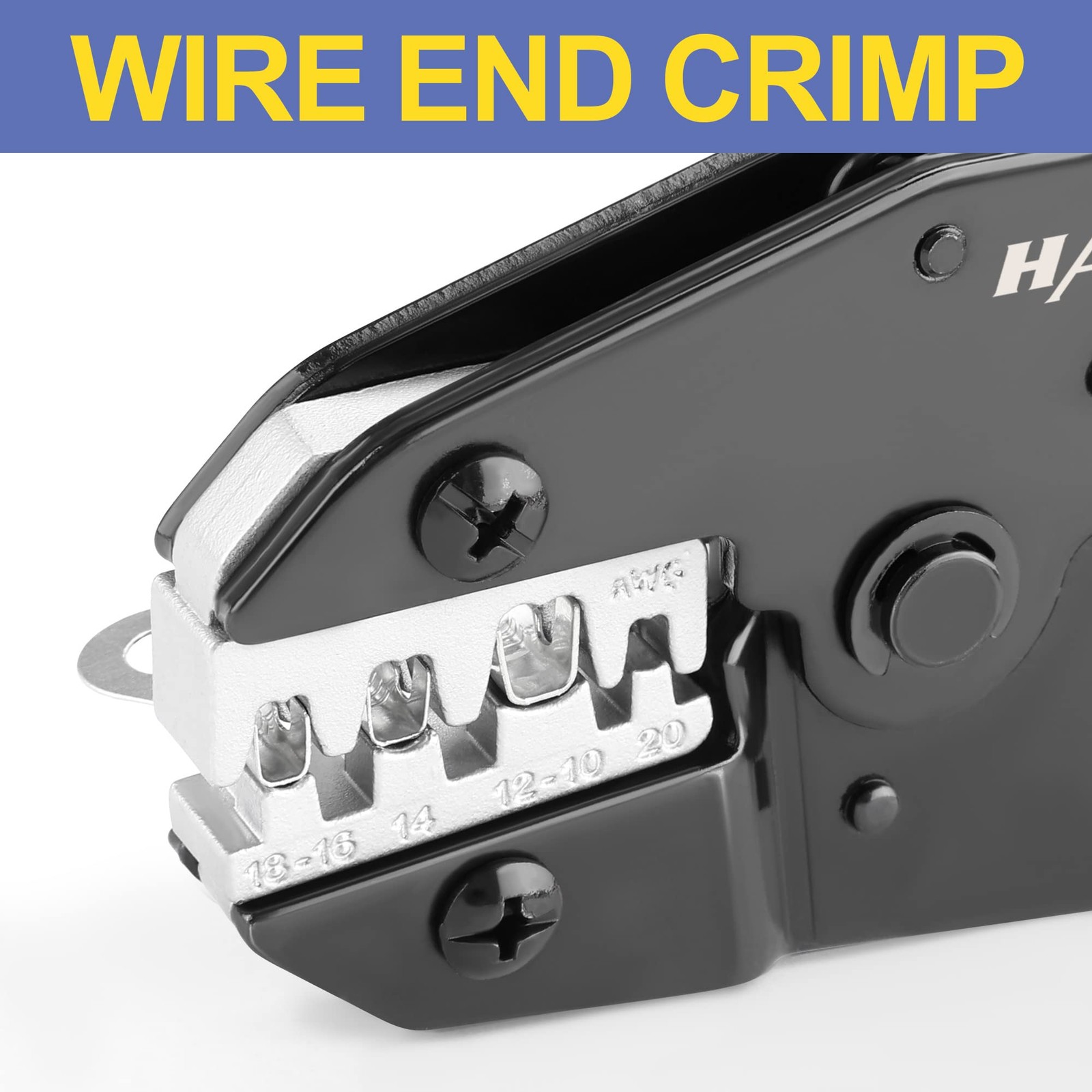 Crimping Tool AWG 20-10 Ratchet Wire Terminal Crimper HS-5327
