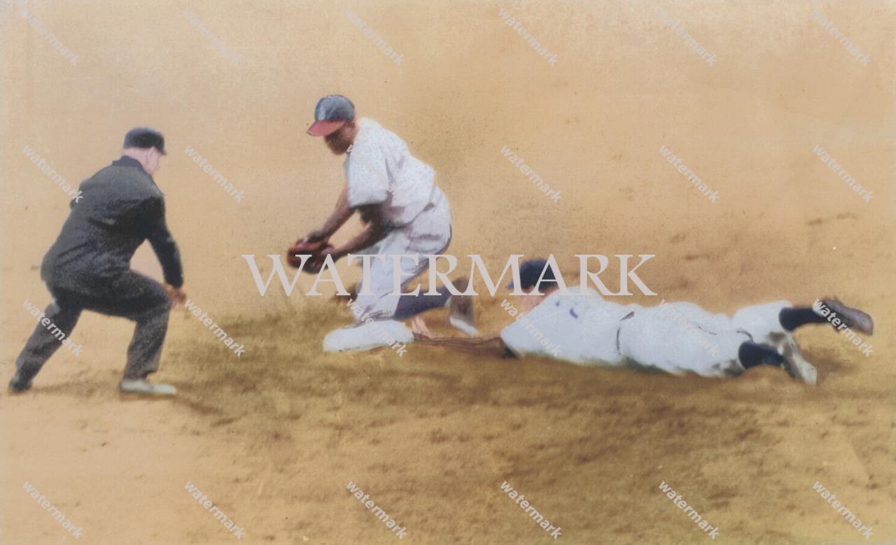 GR706 Jackie Robinson Dodgers -Bobby Thomson Giants 8x10 16x20 Colorized Photo