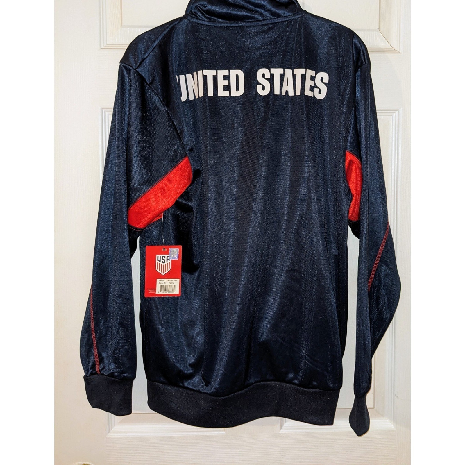 US Soccer National Team: Dark Blue Red Jacket Full Zipper Sz. Small