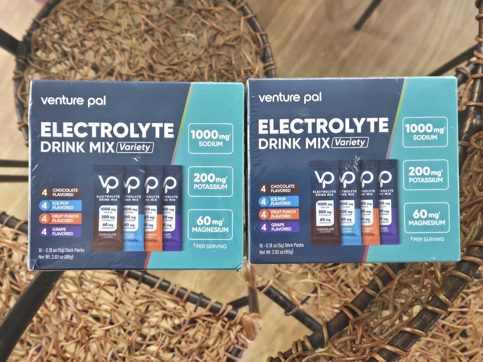 Venture Pal Sugar Free Electrolyte Drink Mix Variety 32 Packets Total EXP 9/2027