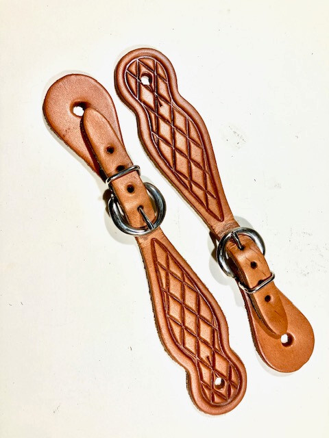 Spur Strap - Kids - 5/8" - Quilted Pattern - Russet (E527)