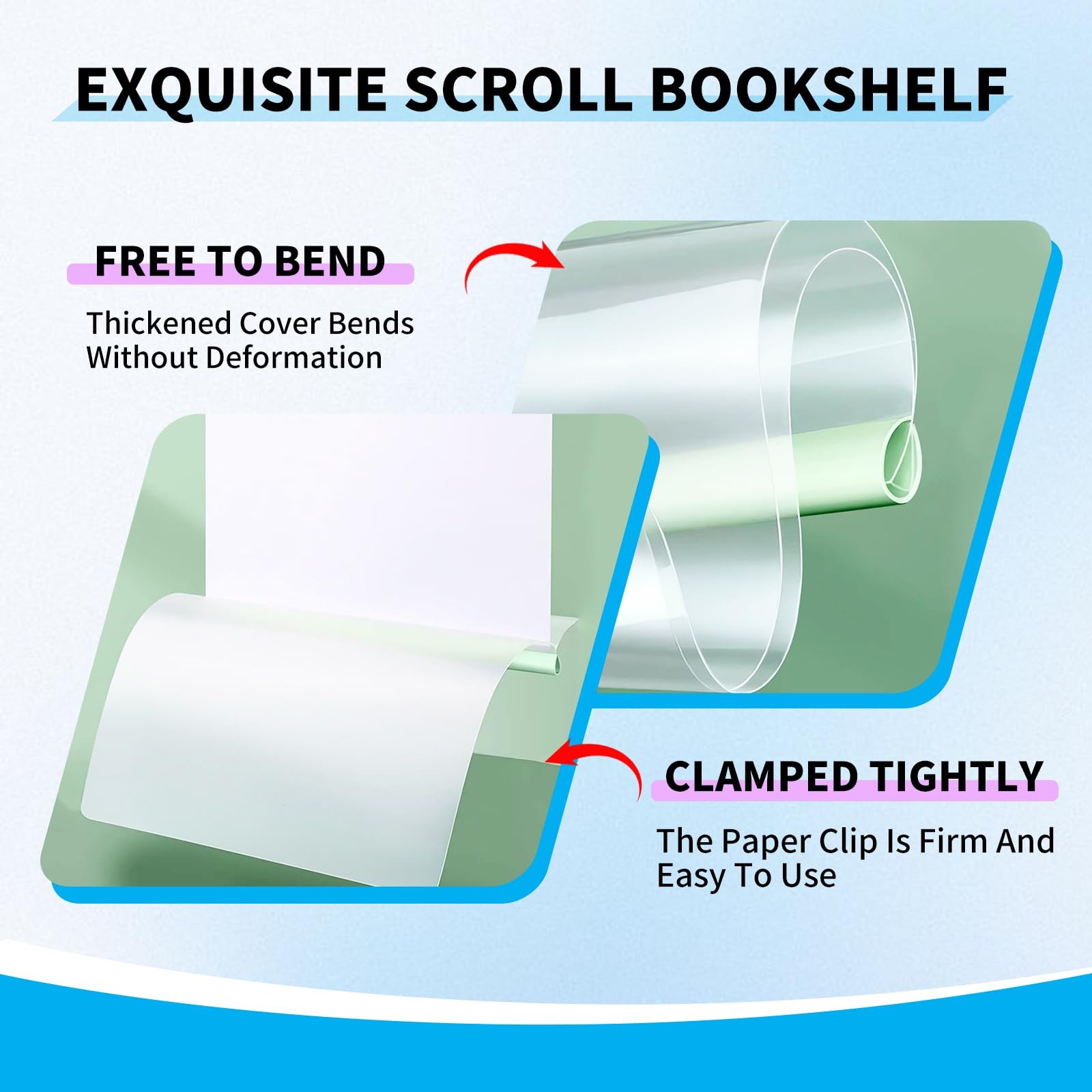10 Pack, Clear Report Covers with Sliding Bar, 50-Capacity – Presentation Fol...
