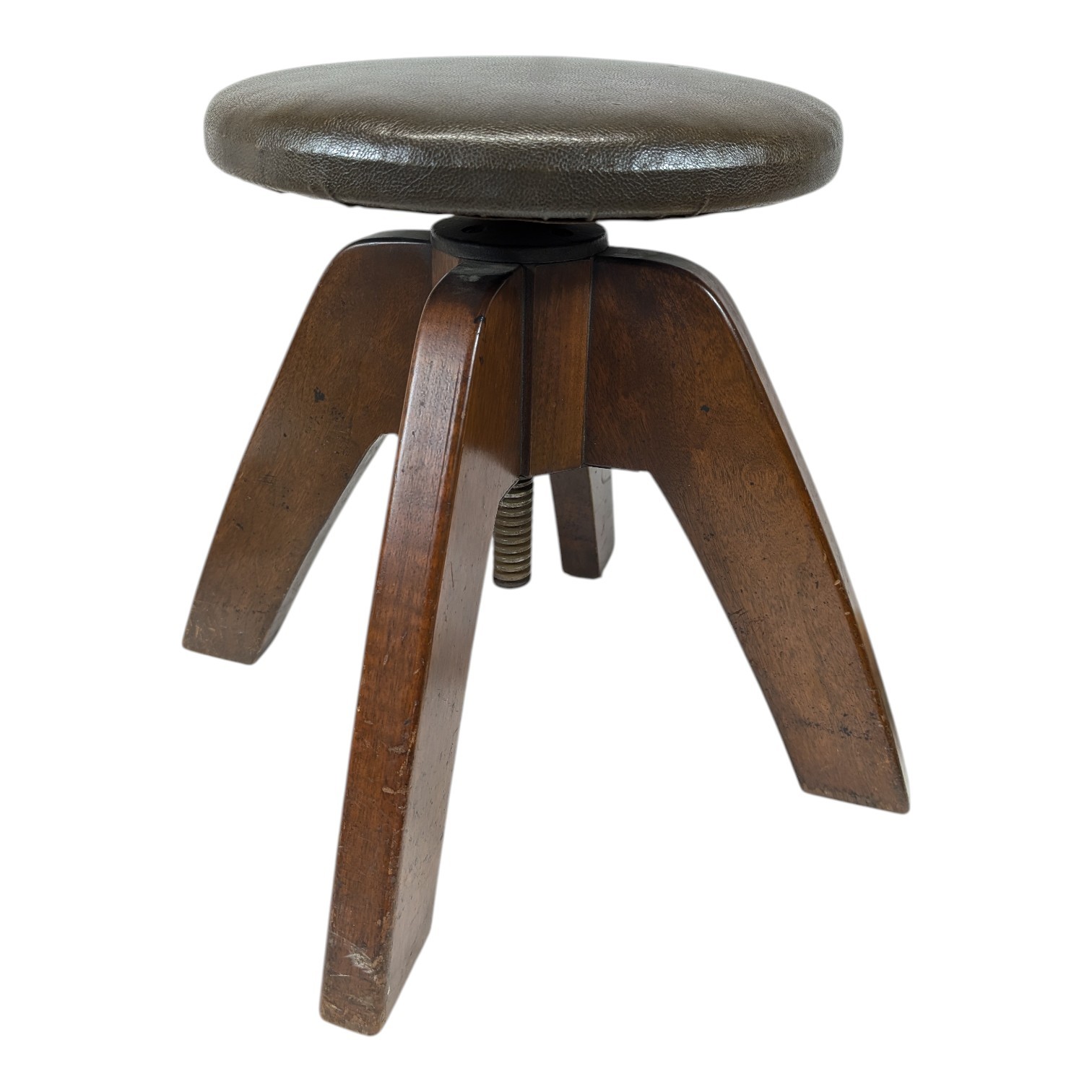 MCM Stool By Hamilton Adjustable Piano Organ Prouve Swivel Vintage