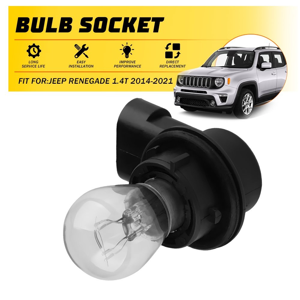 Front DRL Daytime Running Light Bulb + Socket For Jeep Renegade 1.4T 2014-2021