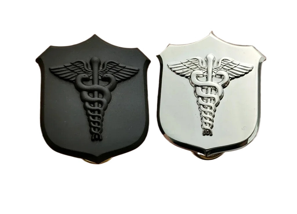 REGULATION US FORCE PHYSICIAN BADGE MEDICAL HAT COLLAR PIN 2PCS SET