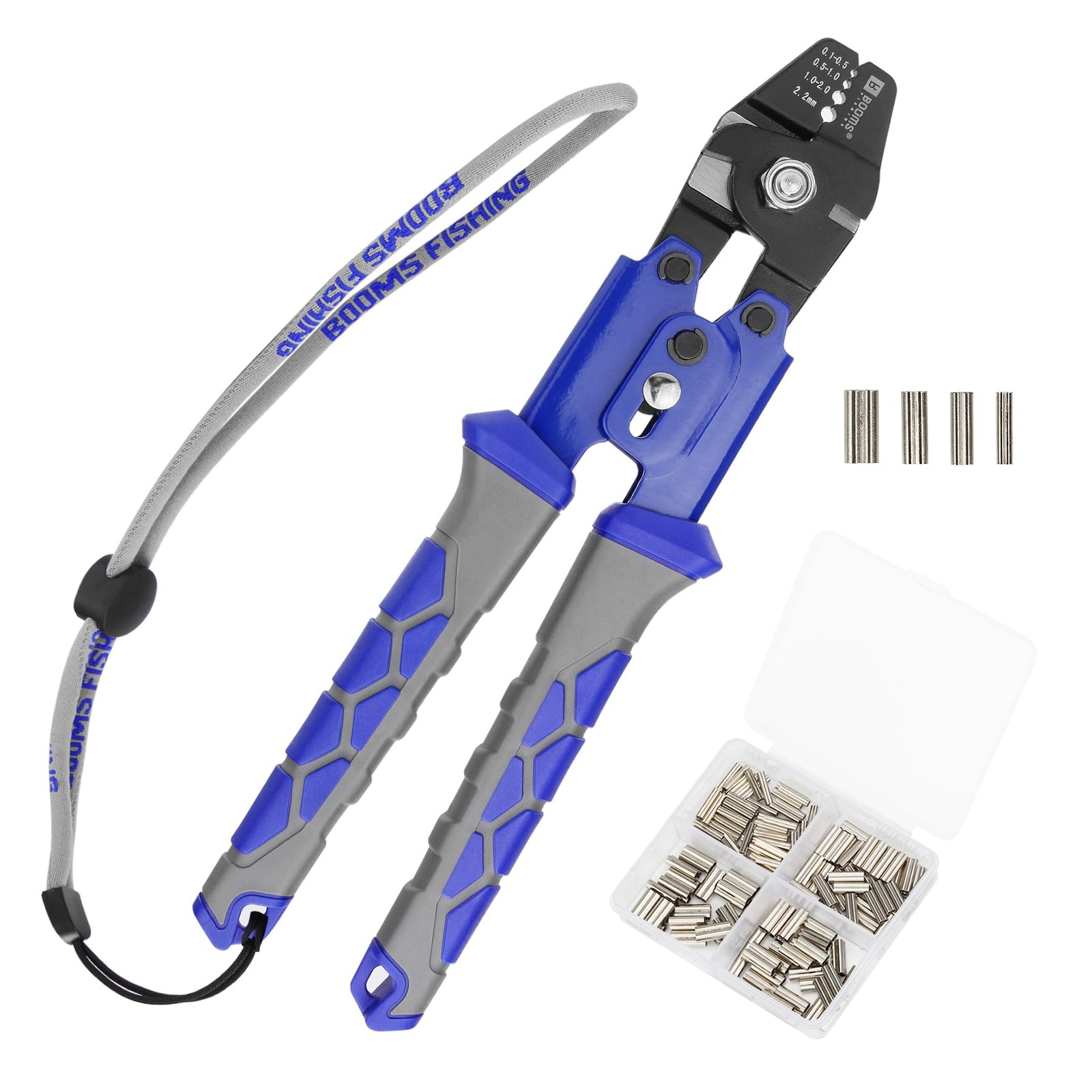 Crimping Tool Kit 10.6in Fishing Crimping Pliers with 140pcs Double Barrel Sl...