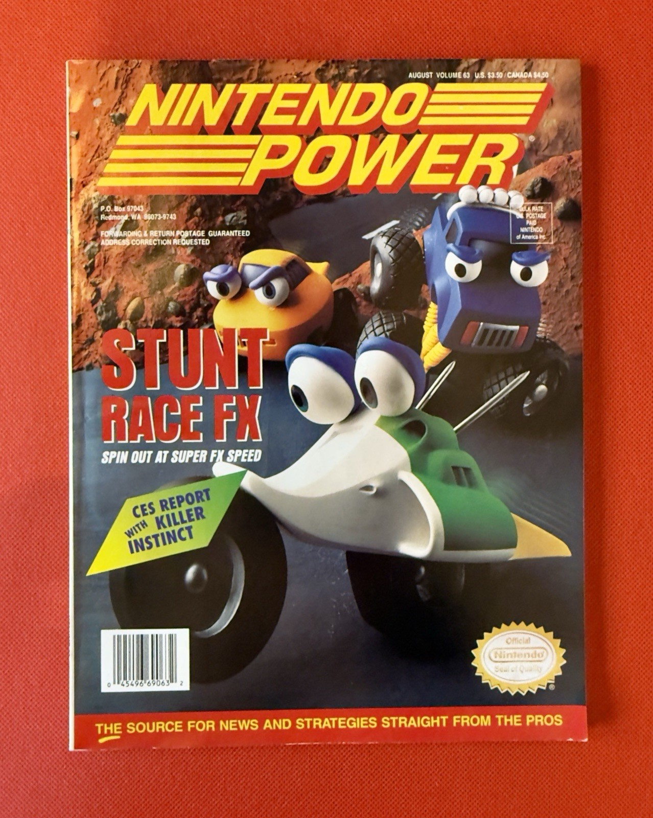 Nintendo Power Magazine Volume 63 August Stunt Race FX Completw