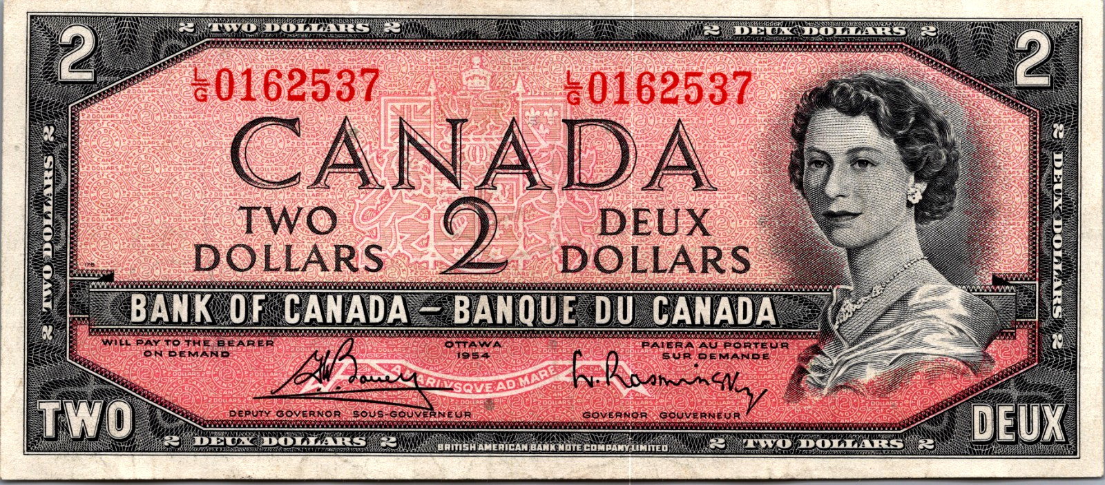 Canada 2 Dollars 1954 BC-38C CVF-XF
