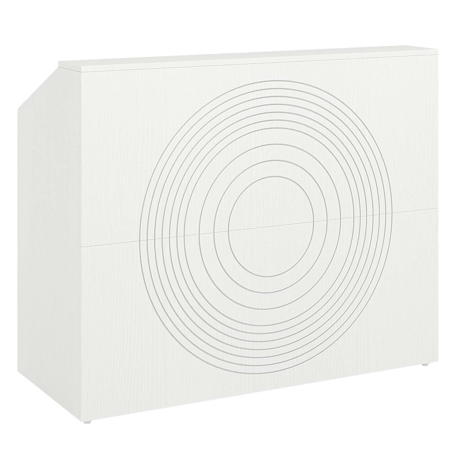 Tribesigns Reception Desk with Counter, Modern Front Large, White
