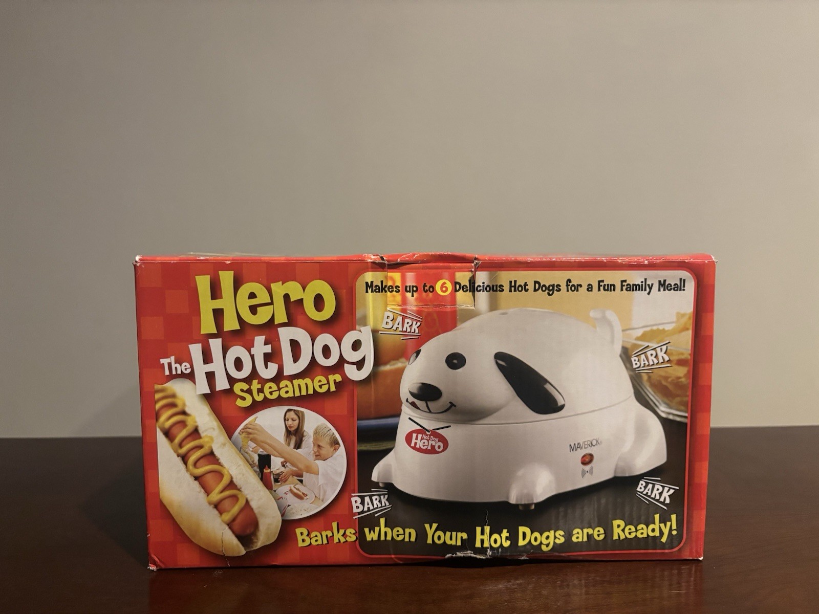Hero Electric Hot Dog Steamer Cooker “Barks When Done” ~ Brand New In Box 👀