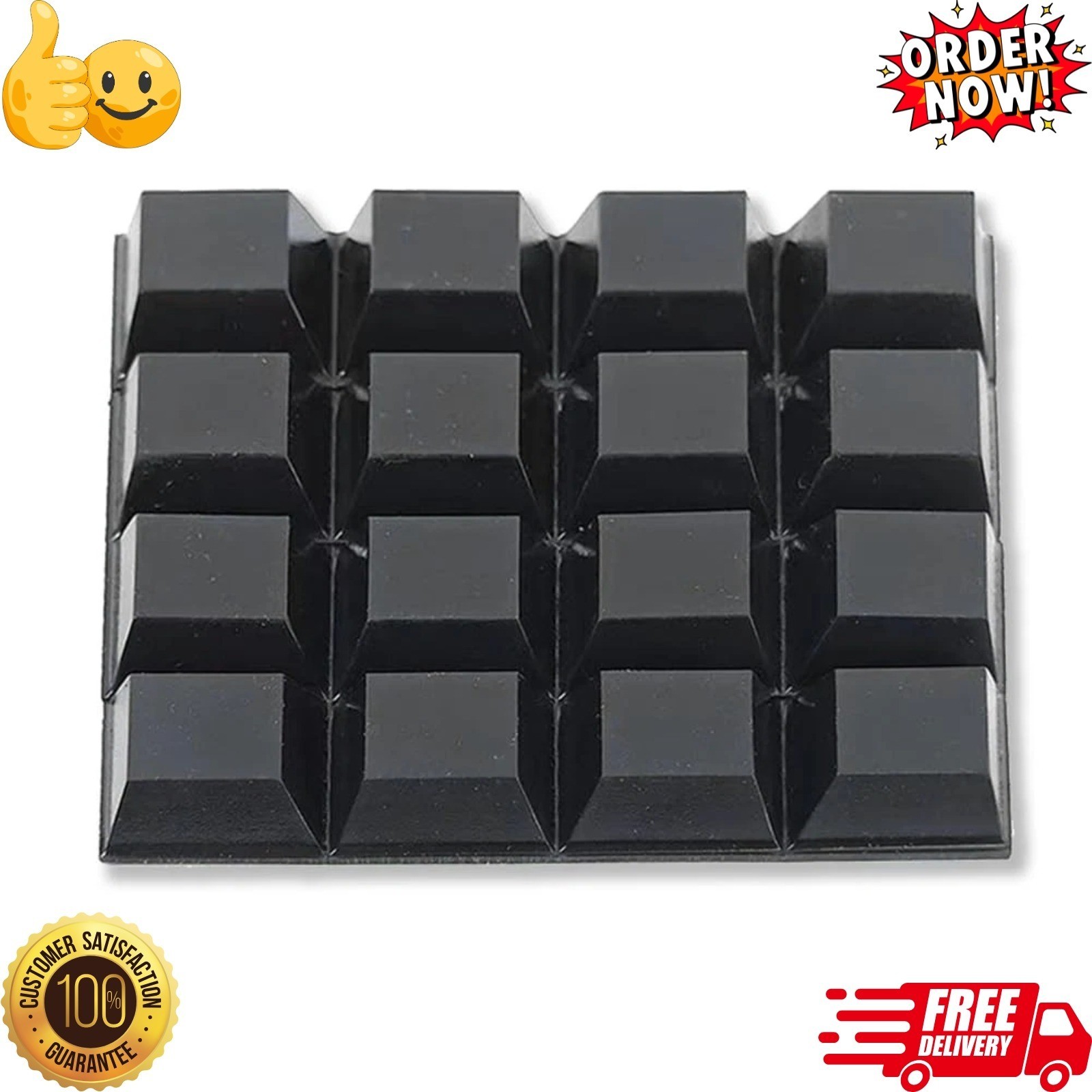 WELANGBN Rubber Feet - Adhesive 16PCS, Black, Stick on, Self Black