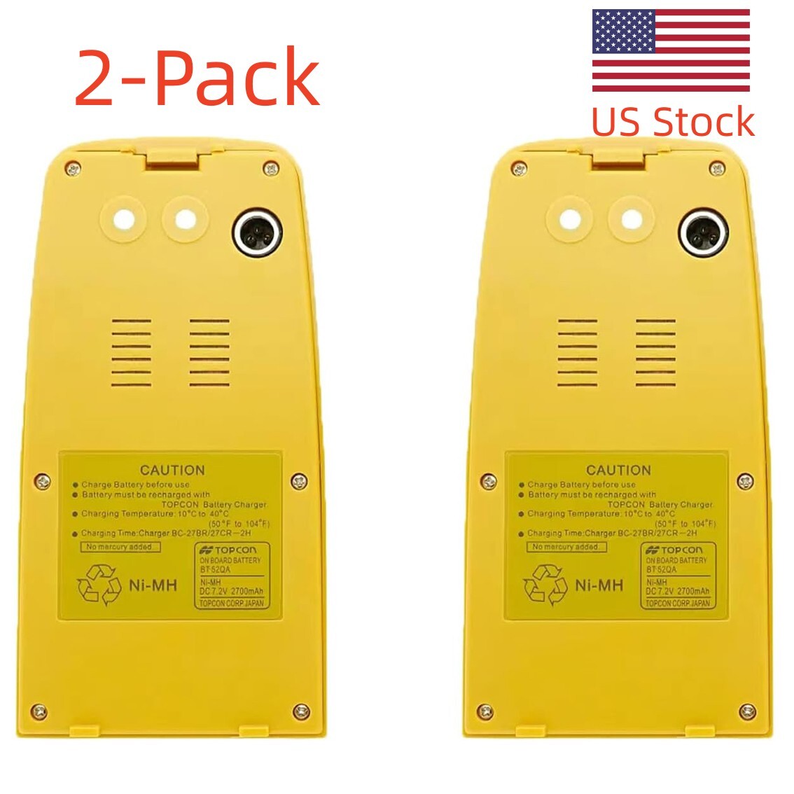 US SHIP! 2PCS Topcon BT-52QA Total Station Battery for GTS/GPT Series, Surveying