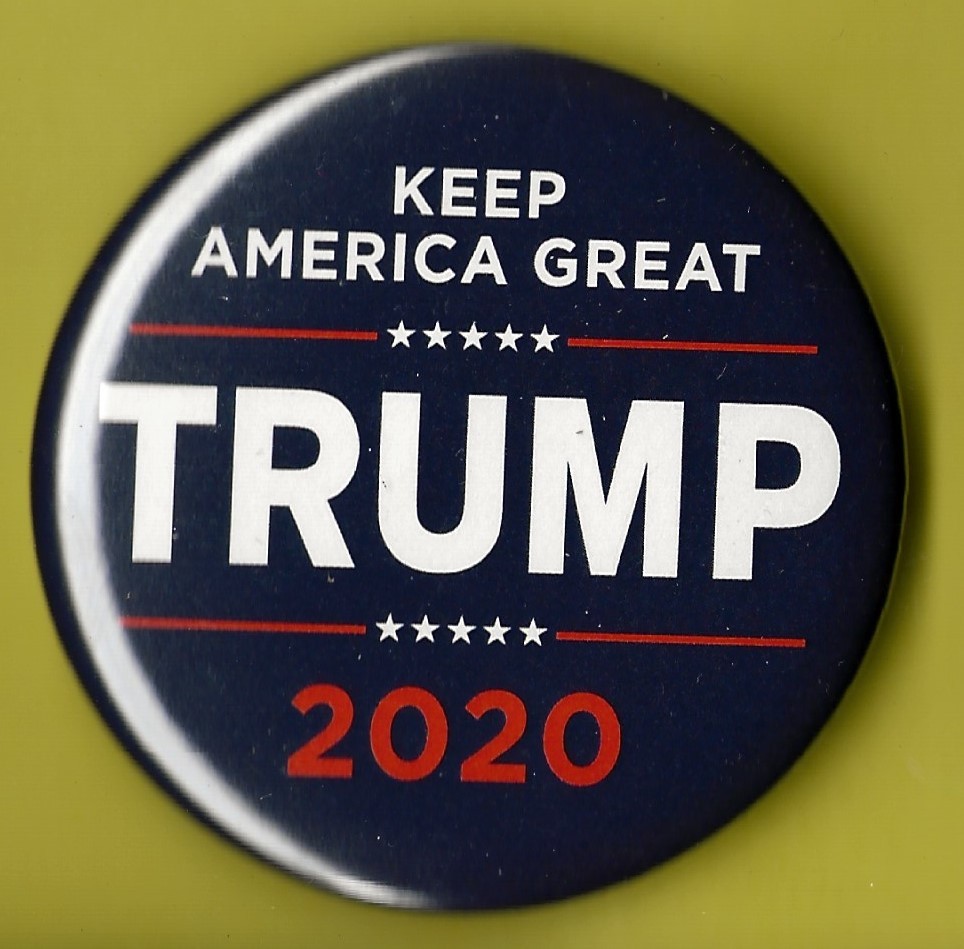 2020 Donald Trump 2-1/4" / Presidential Campaign Button(Pin09 Blue)