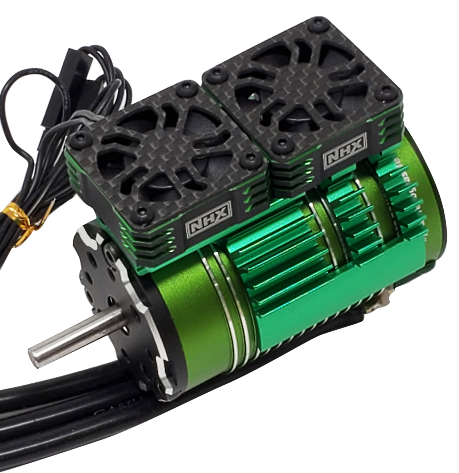 NEW NHX 1/8 Dual Alum HV Cooling Fan w/Cover and Heatsink Silver FREE US SHIP