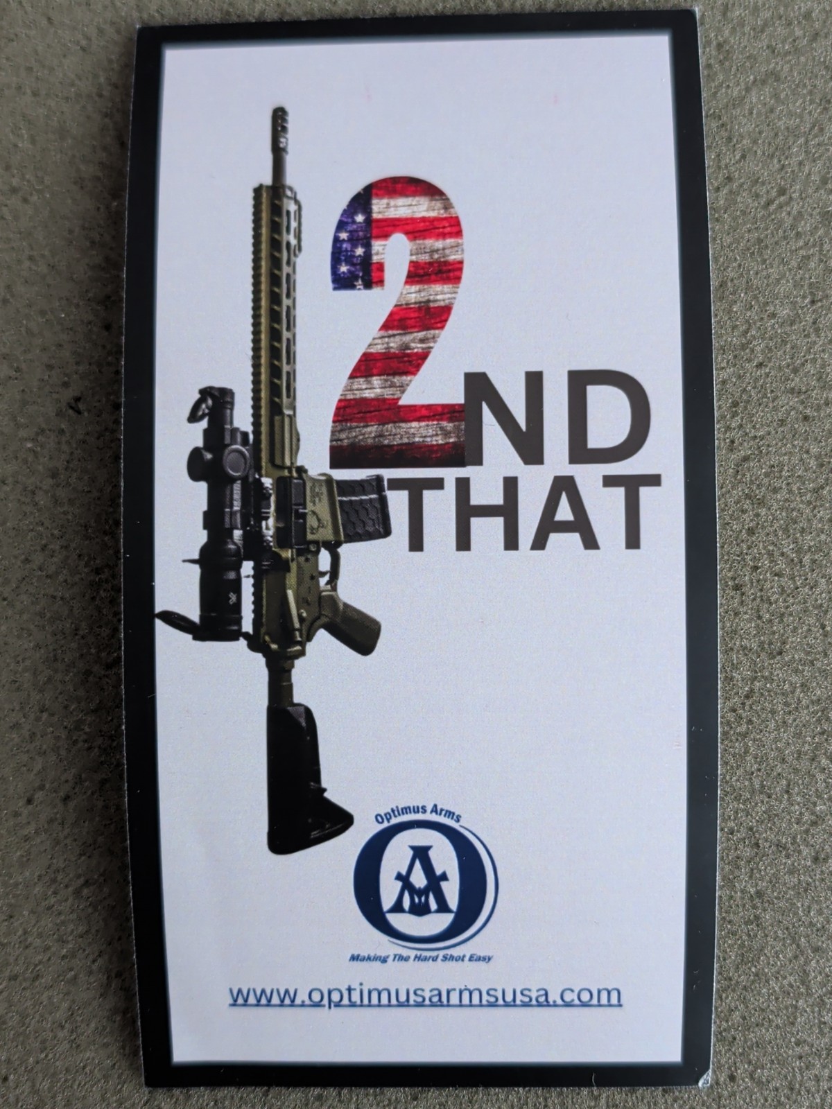 Optimus Arms Sticker 2nd That 2nd Amendment SHOT SHOW 2026