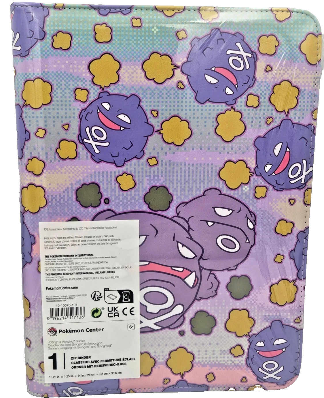 Pokemon TCG: Koffing & Weezing Sunset Binder Pokemon Center Excusive - NEW