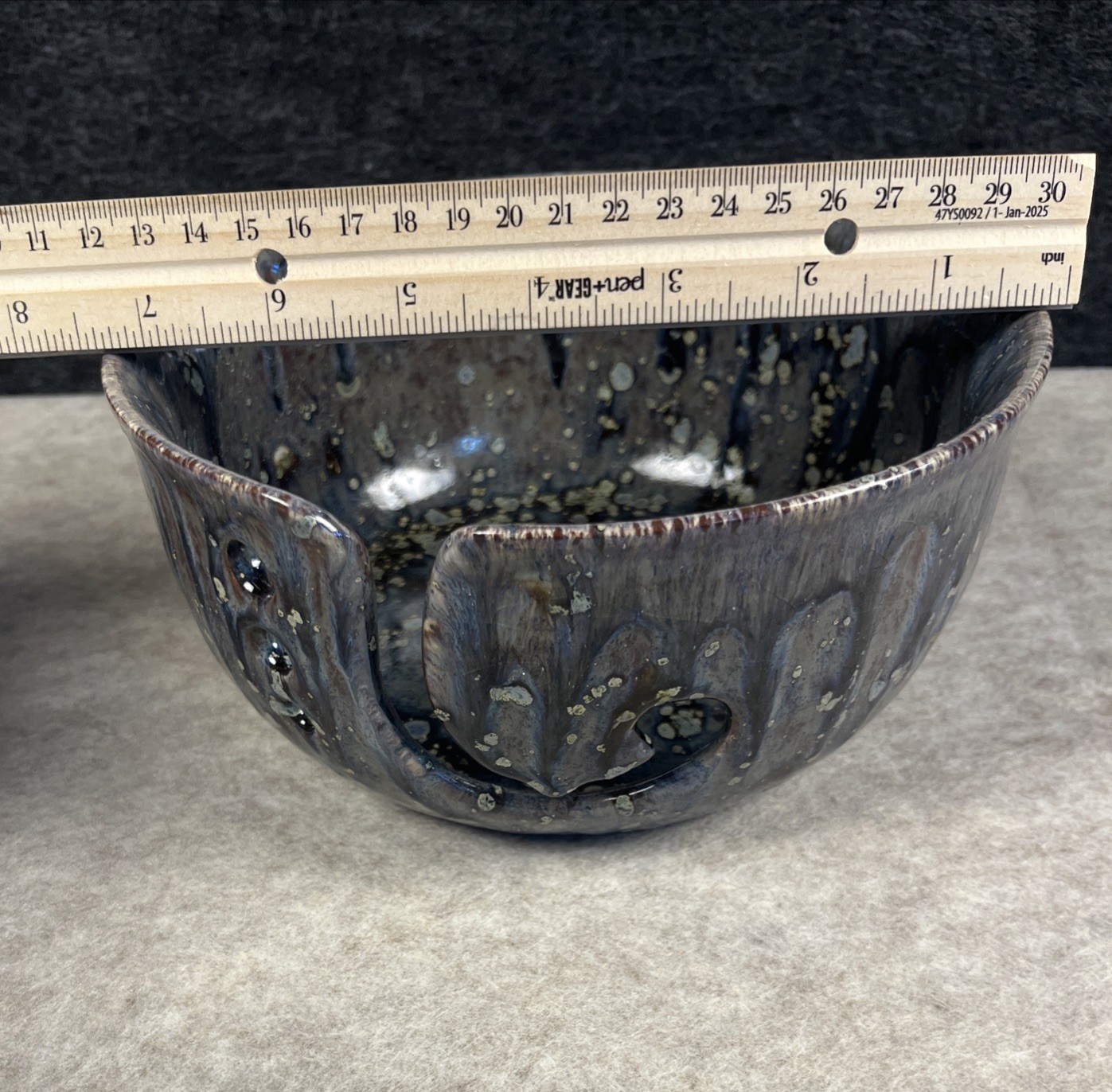 Glazed Ceramic Yarn Bowl, Original