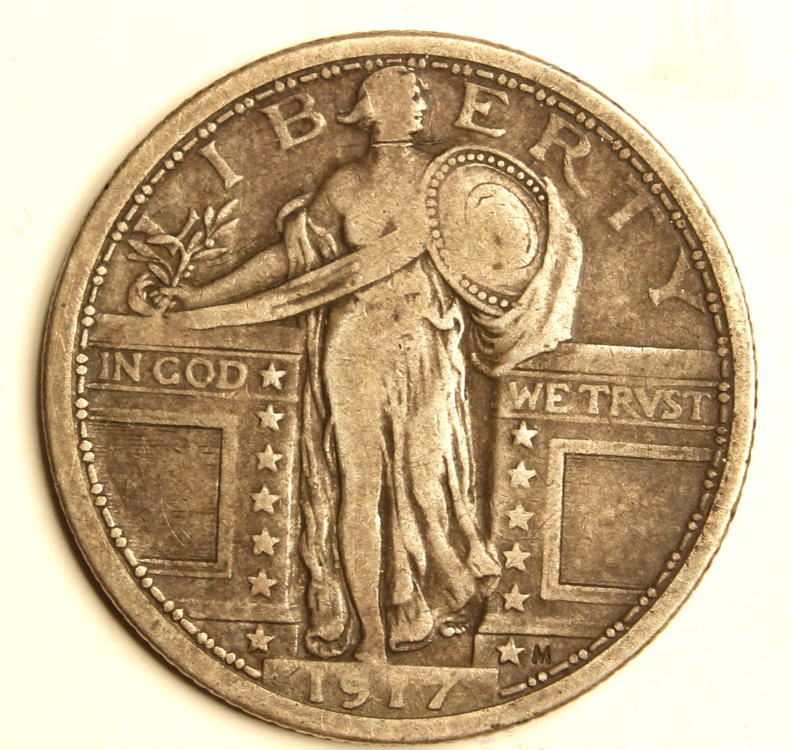 1917 25C Type 1 Standing Liberty Quarter-Choice VF-SMH-1017