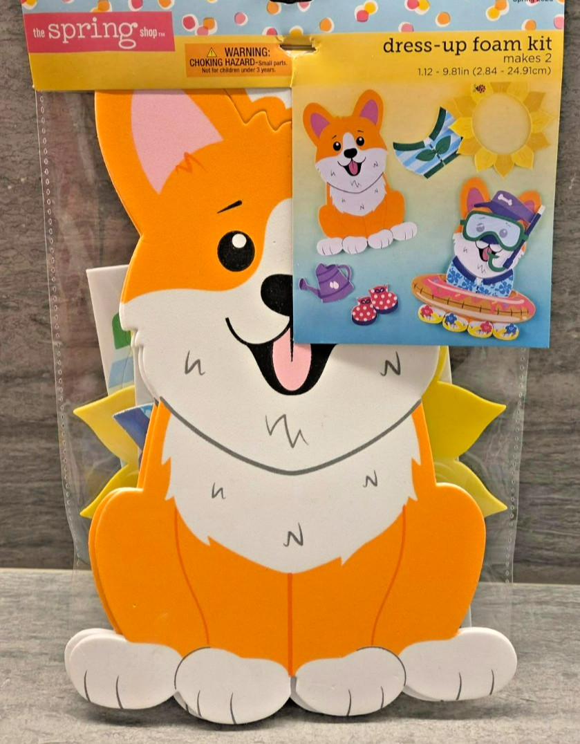 Spring Arts and Crafts Bundle - Doggy Dress Up Foam Kit - Makes 2