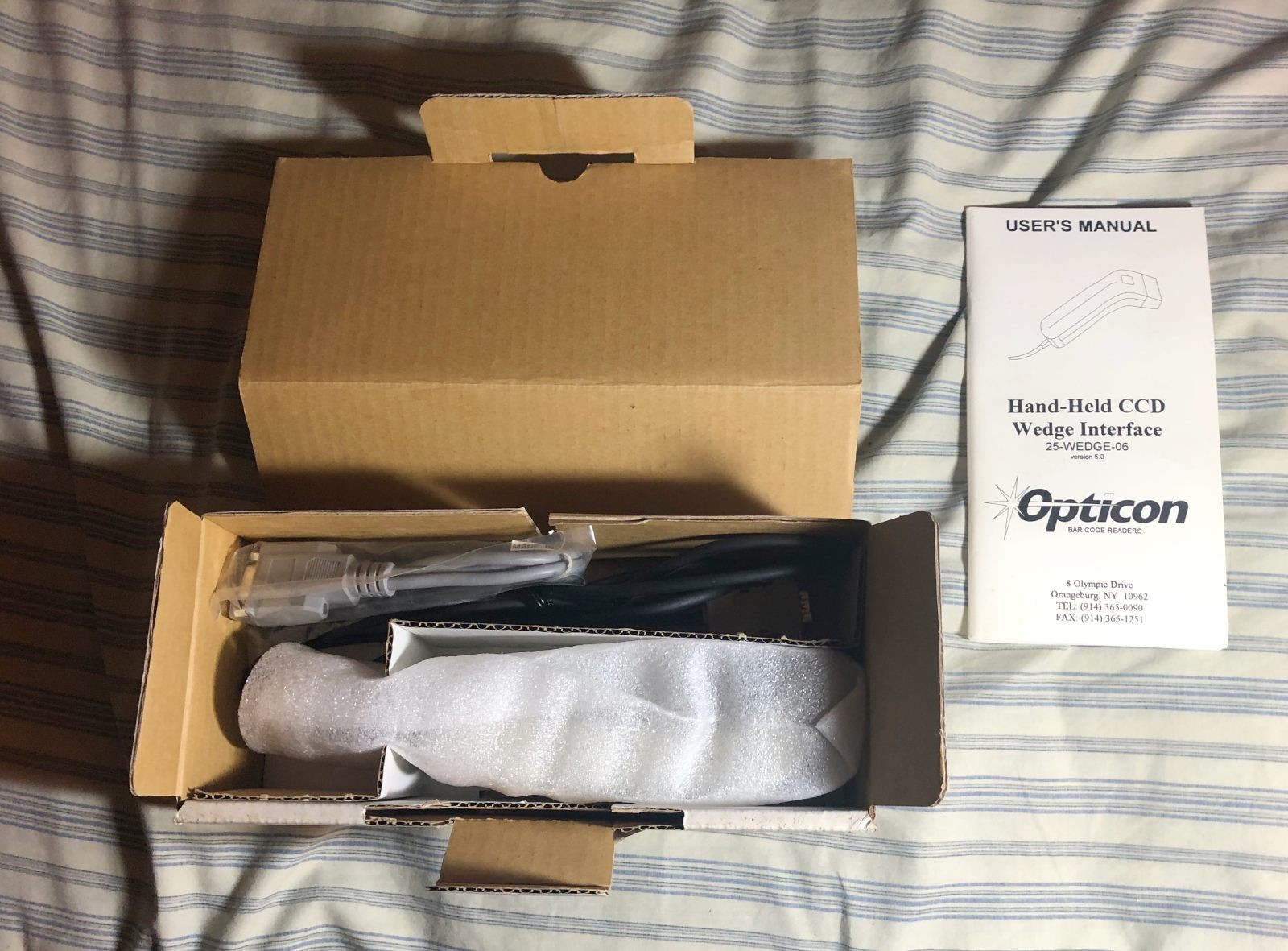 Opticon Hand-Held CCD Wedge Interface 25-WEDGE-06 Ver 5.0 Barcode Scanner Reader