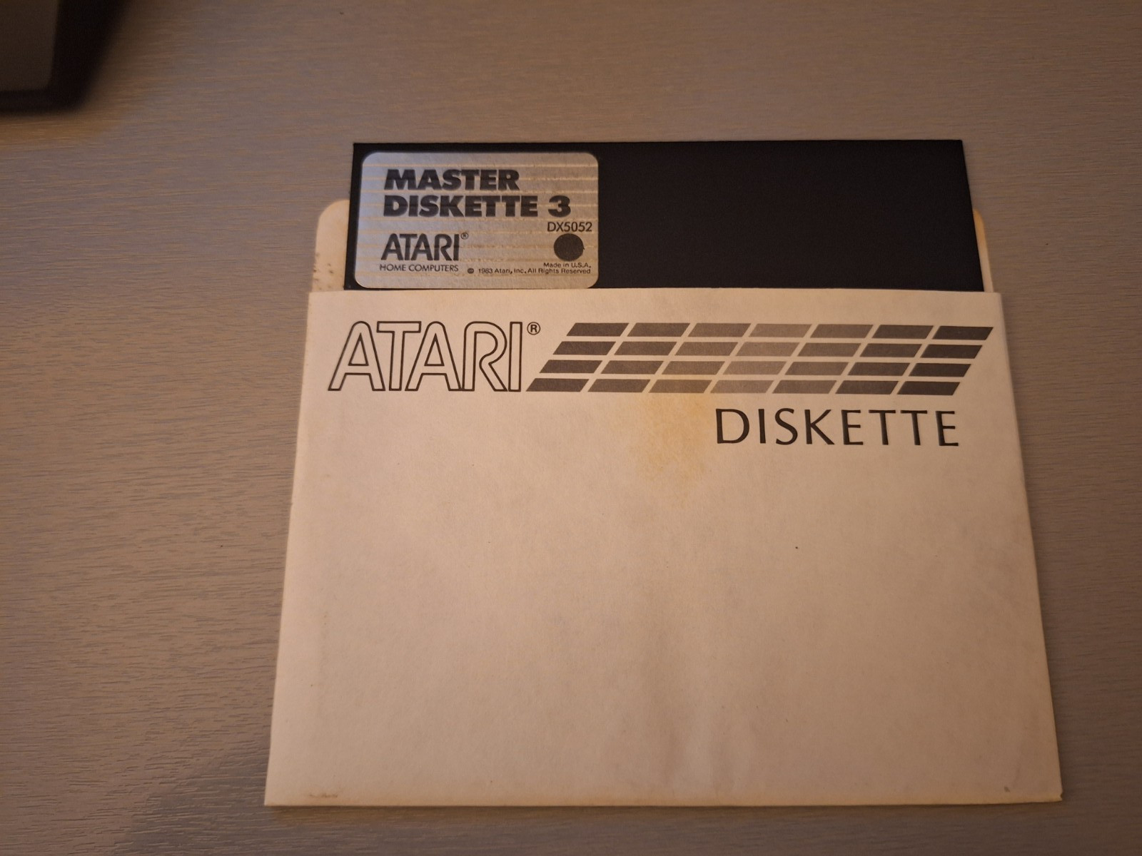 Master Diskette 3 for Atari Computers, vintage 1983 program, 5-1/4 floppy disk