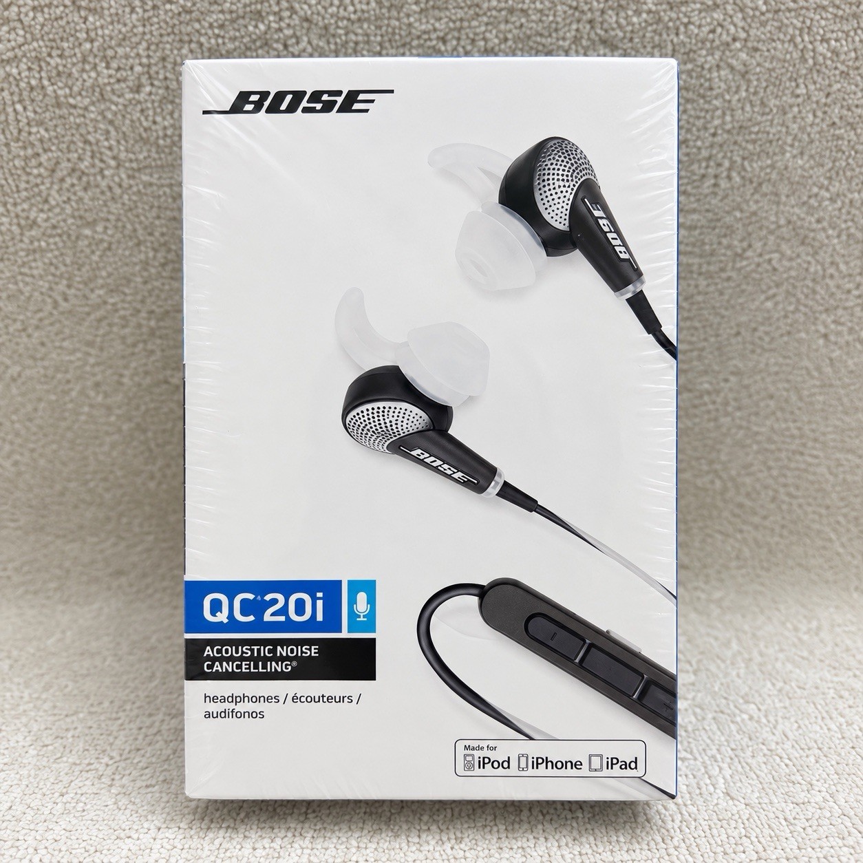 Bose QC 20i QuietComfort Acoustic Noise Cancelling Headphones iPhone New Sealed