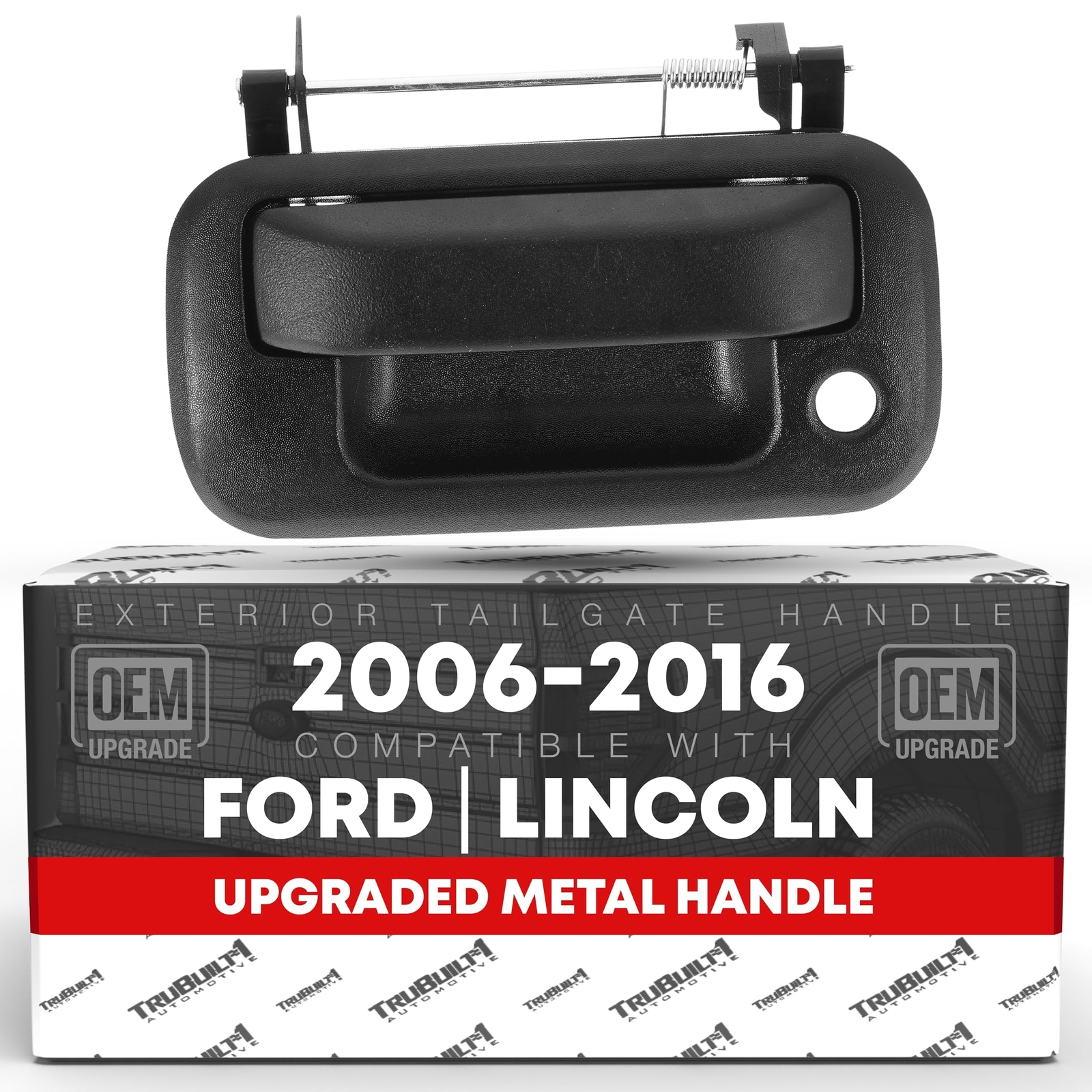 Tailgate Handle, Upgraded Metal w/Keyhole - Compatible with 2004-2016 Ford F-...