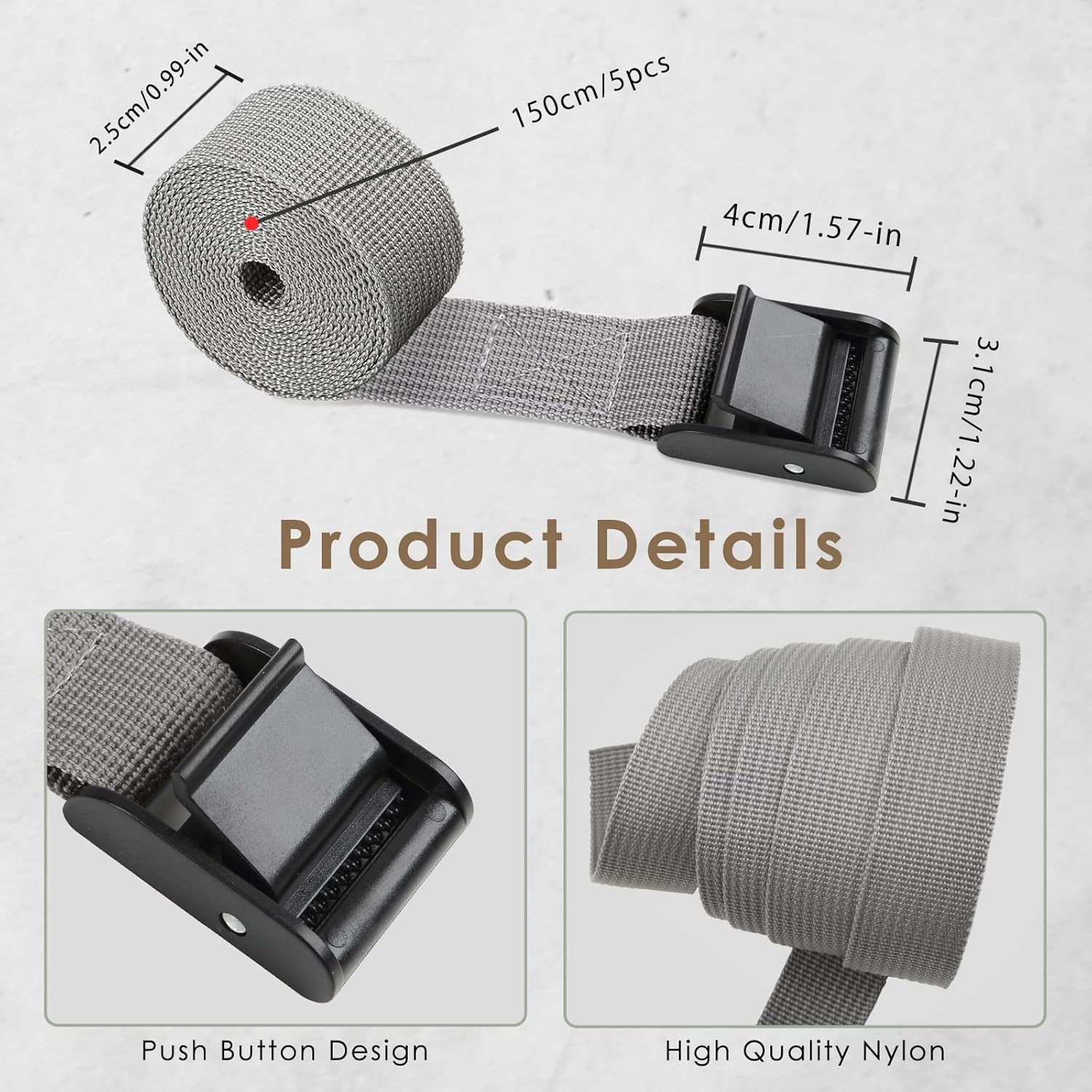 5 Pack Trail & Game Camera Mounting Straps Portable UV Resistant and...