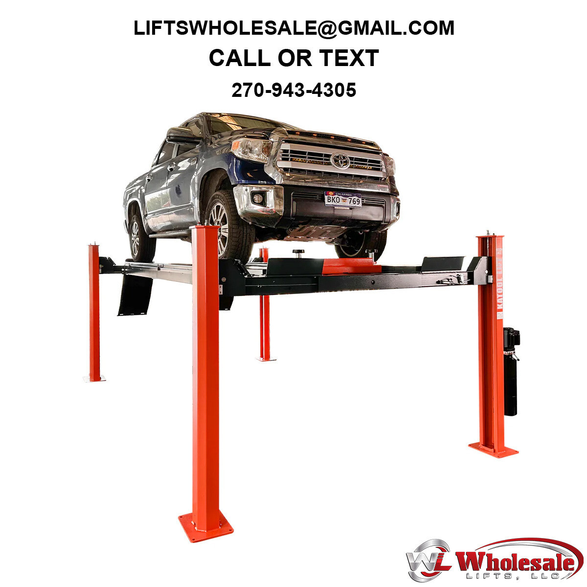 New KATOOL KT-4H150 15,000lb 4-Post Alignment Lift (FREE FREIGHT)
