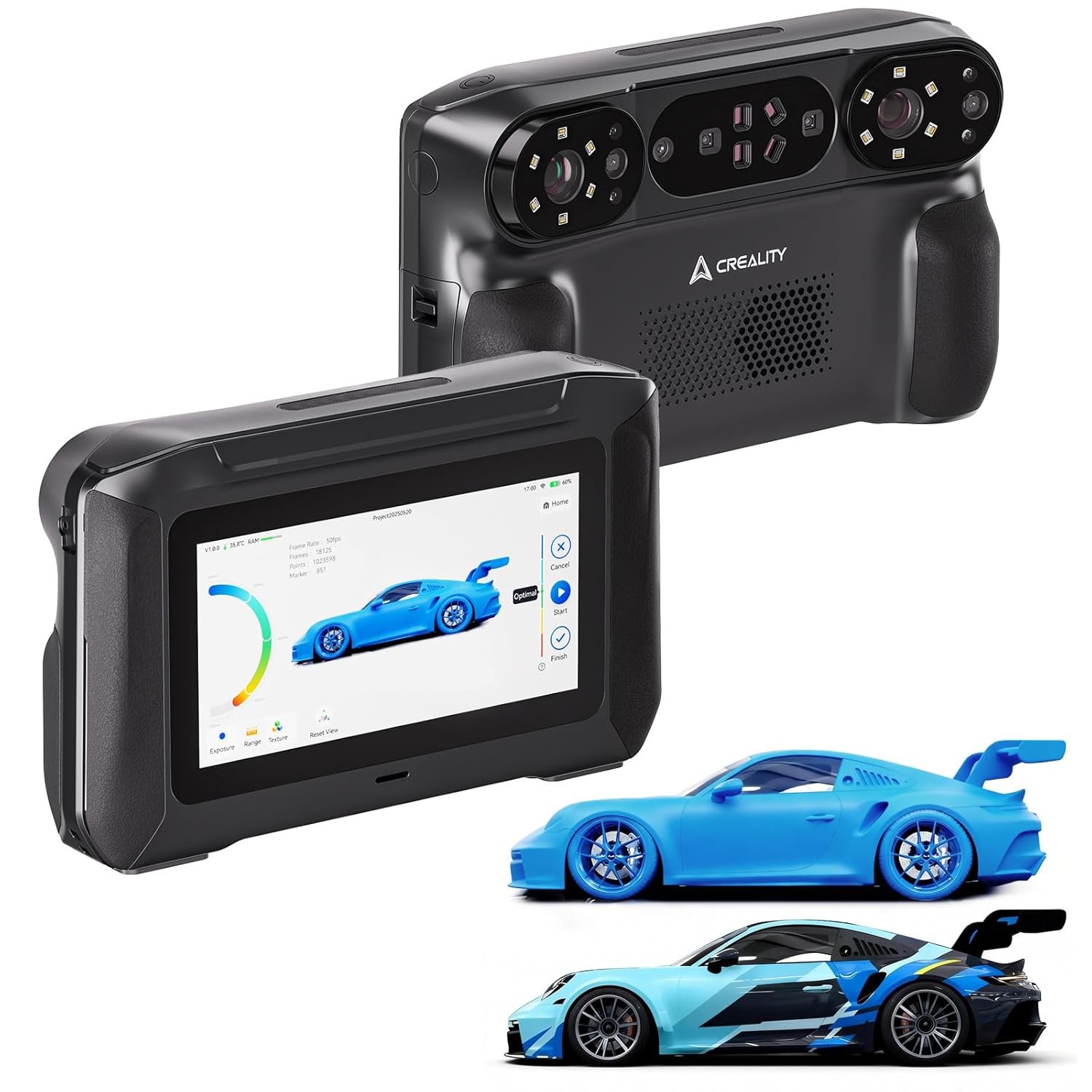 Creality Sermoon P1 3D Scanner Tri-Mode Blue Laser&Infrared with 6"Touch Screen