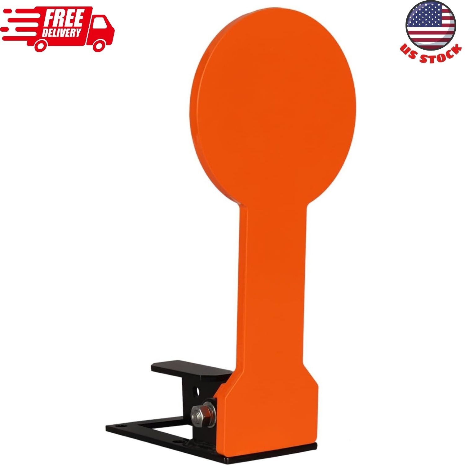 3/8" AR500 6" Classic Popper Steel Shooting Target - Auto Reset, Orange