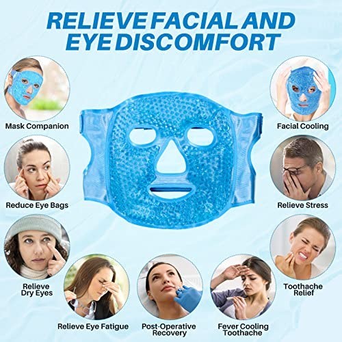 Ice Pack Cold Face, Eye Masks Reduce Face Puff, Dark Circles, Reusable Cold Hot