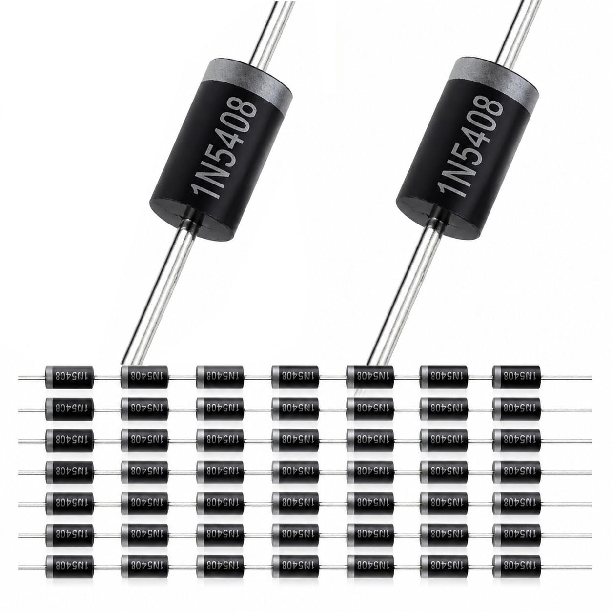 50pcs 1N5408 Rectifier Diode 3A 1000V DO-201AD (DO-27) 5408 IN5408 Axial 3 Am...