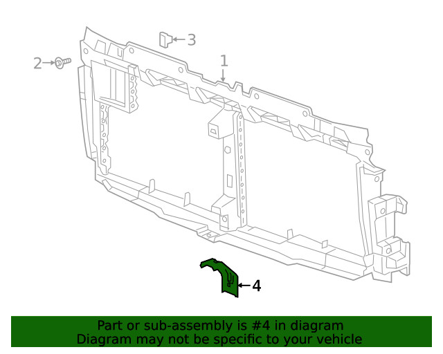 Genuine GM Front Bumper Impact Bar Bracket 84590764