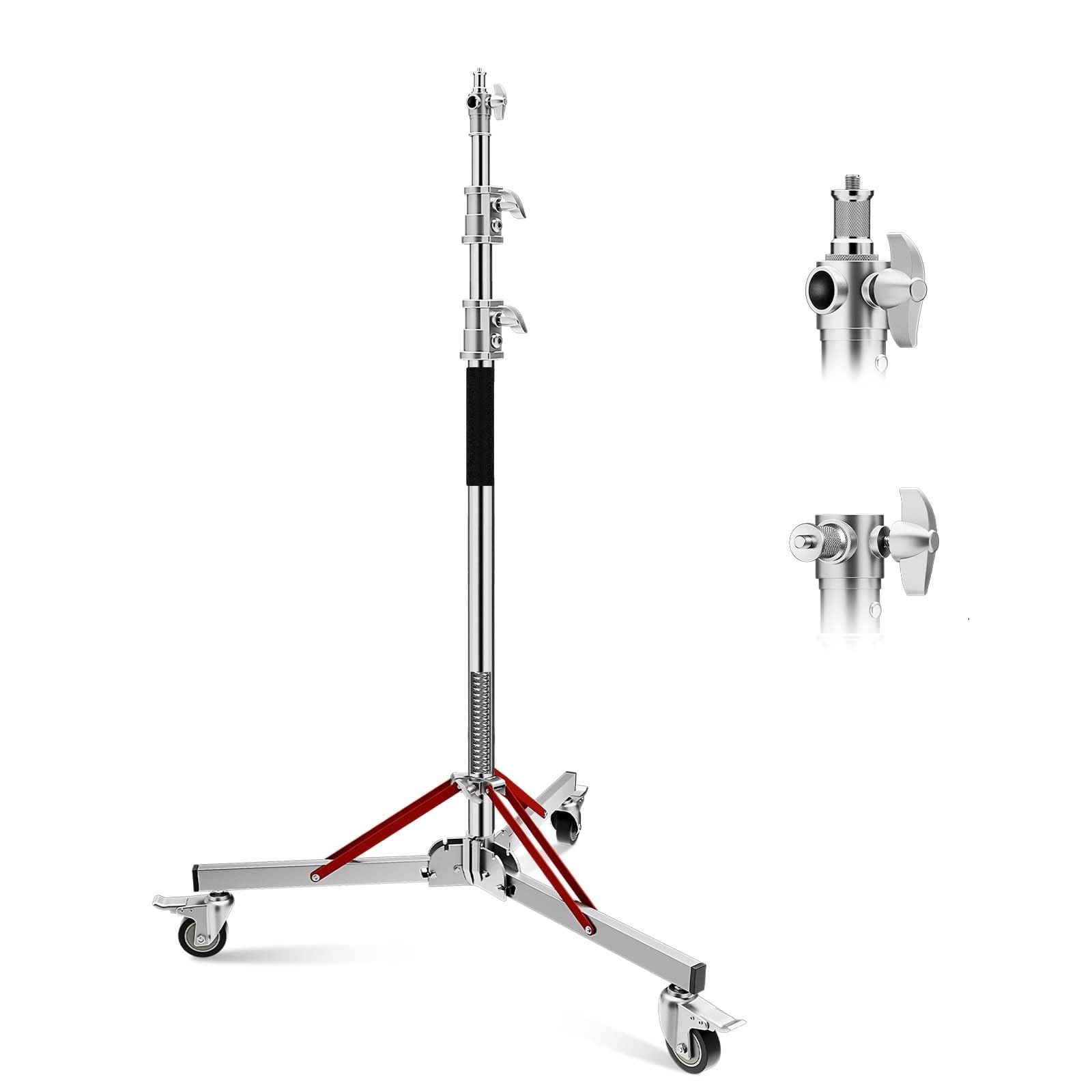 Heavy Duty Light Stand with Casters, 10ft/305CM 100% Stainless Stee... Fast Ship