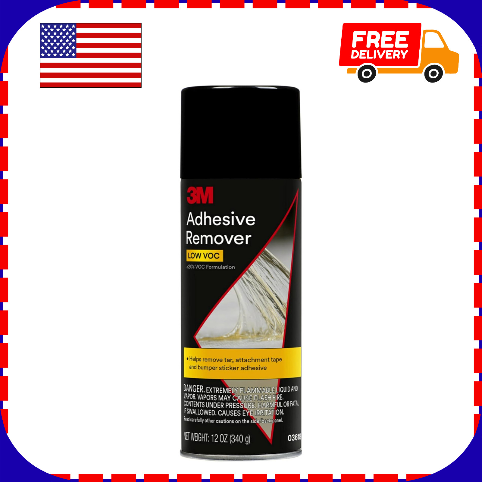 3M Adhesive Remover, 12 oz., Quickly Remove Adhesive, Attachment Tape, Tar, ...