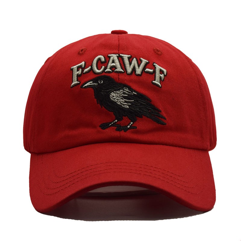 F-CAW-F Crow Embroidered Hat Casual Adjustable Baseball Cap Gifts Men Women