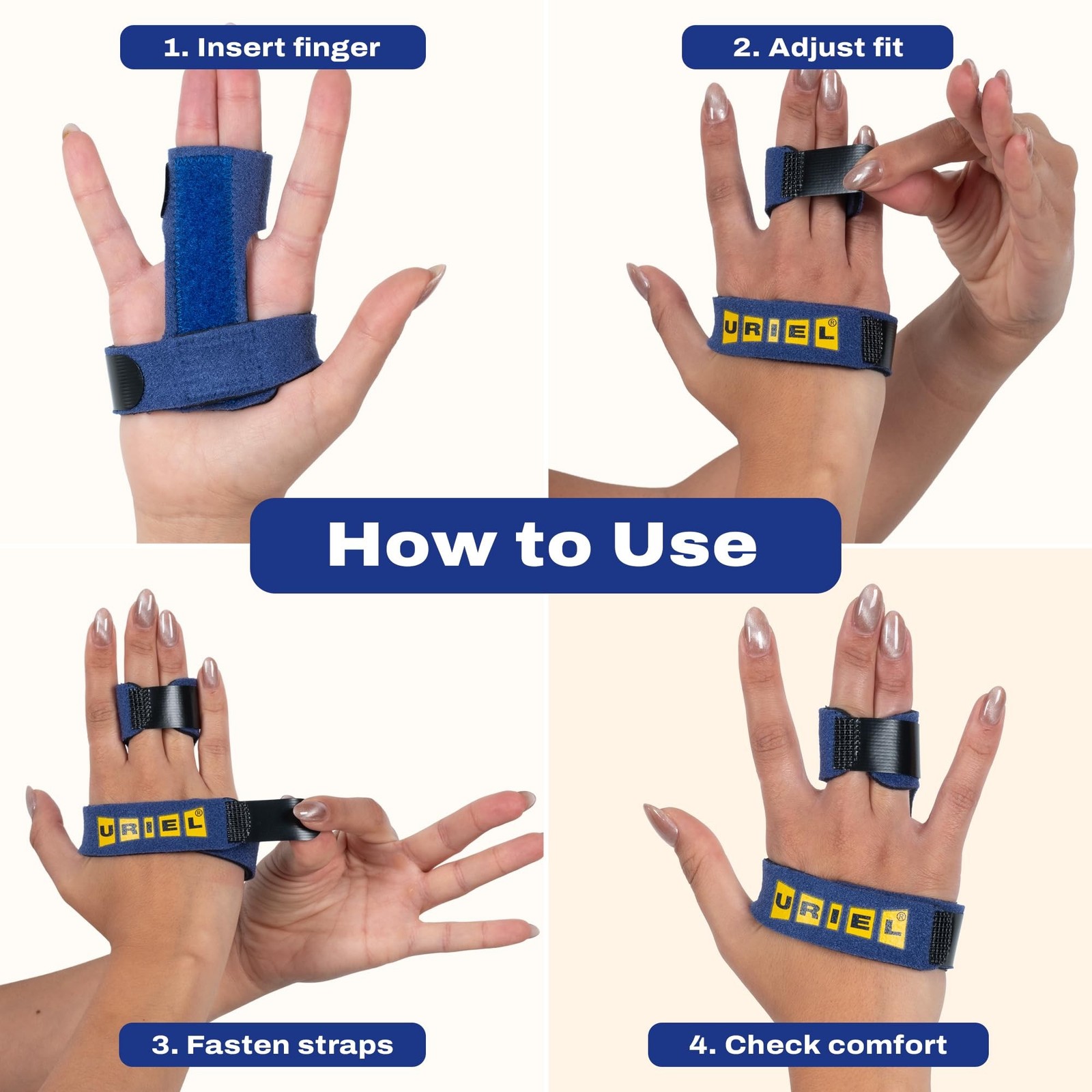 URIEL Adjustable Trigger Finger Splint for All Fingers – Comfortable Trigg