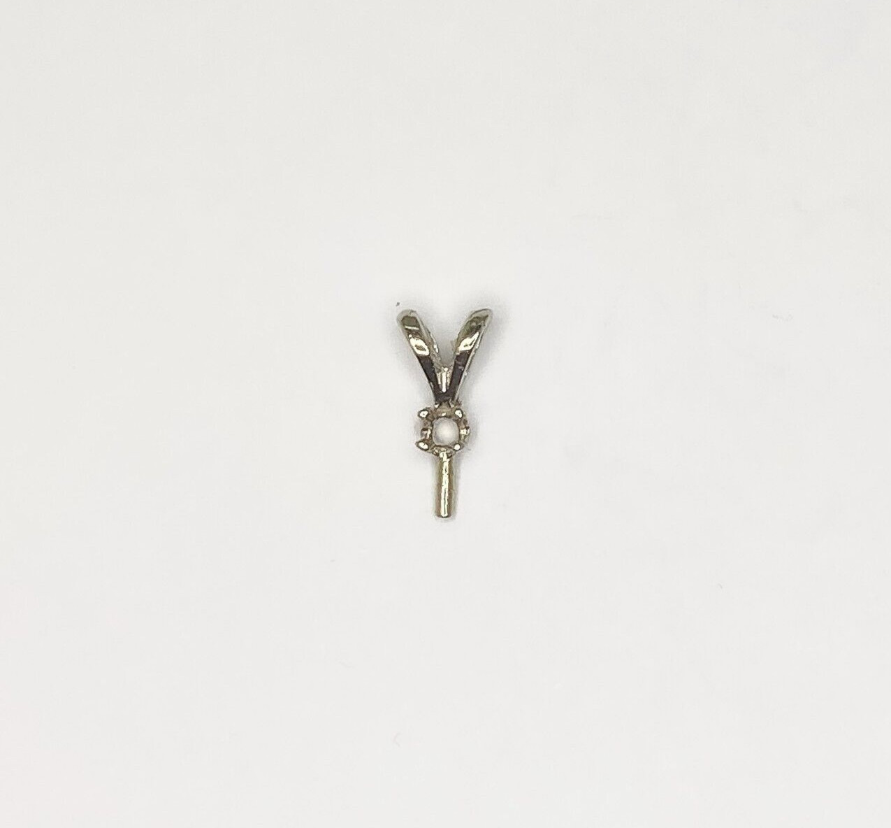18k White Gold Accented Pearl Peg Pendant Setting