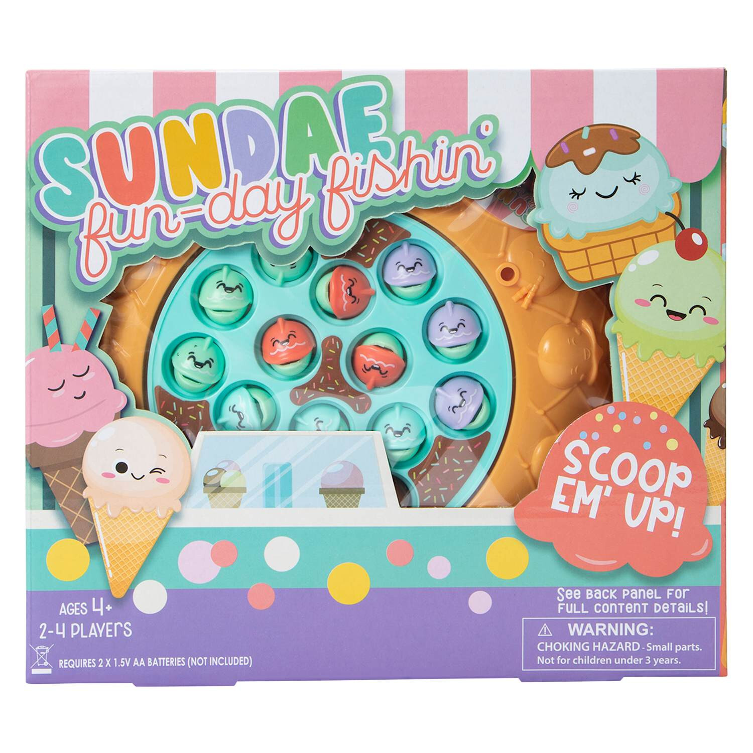 Sundae Fun-Day Fishin' Fishing Kids Board Game Ages 4+ Anker Ice Cream Toy 5B