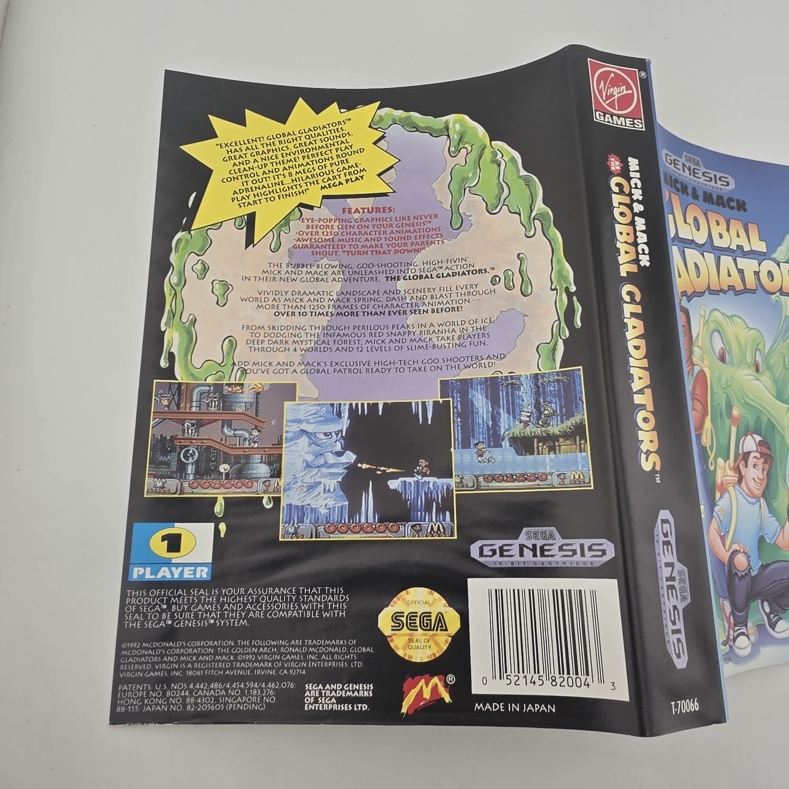 Mick & Mack Global Gladiators - Case Only - Sega Genesis - Authentic (No Game)