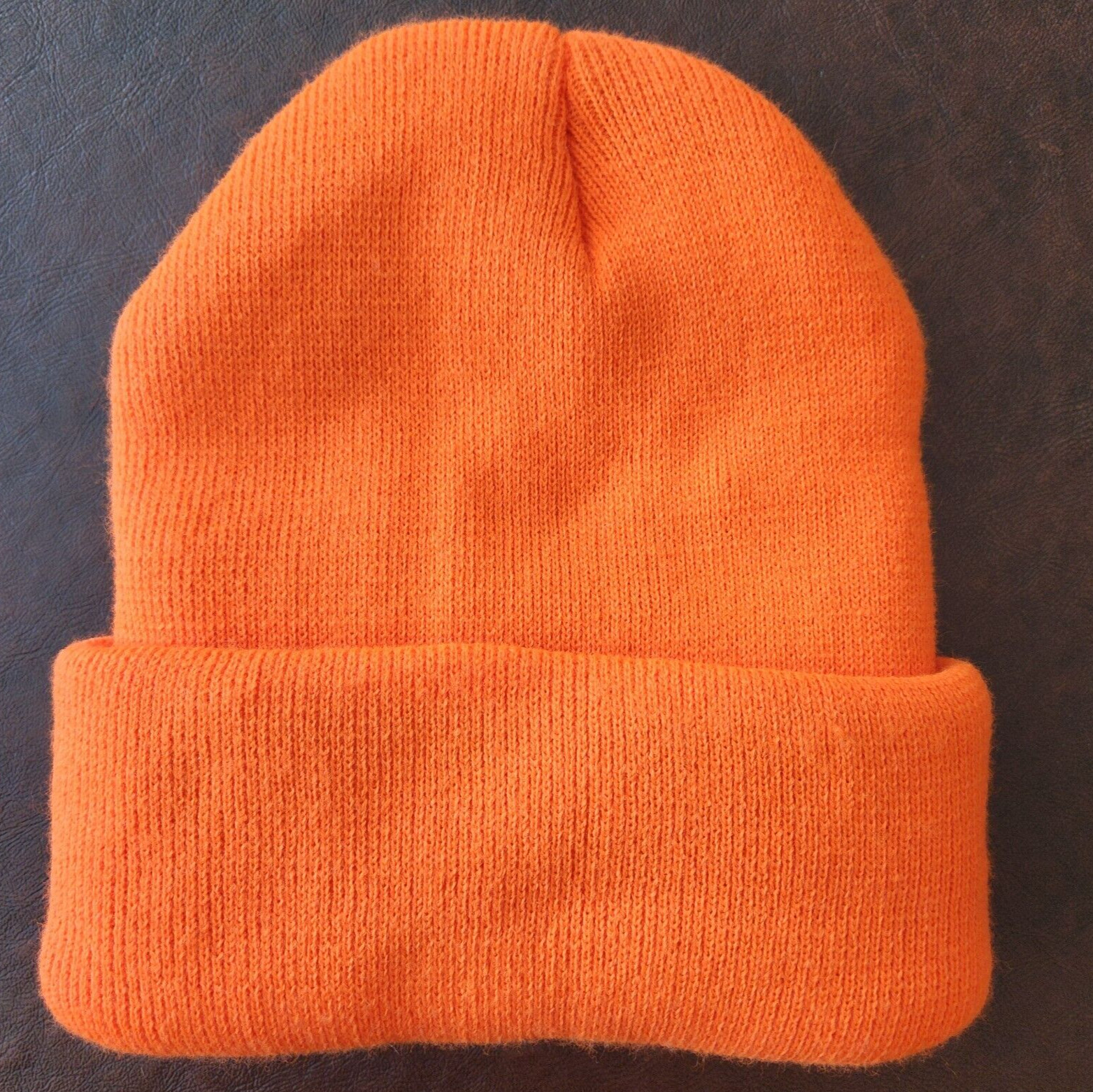 Mossy Oak Super Heavy Knit Hat Insulated Lined Hunting Beanie Fluorescent Orange