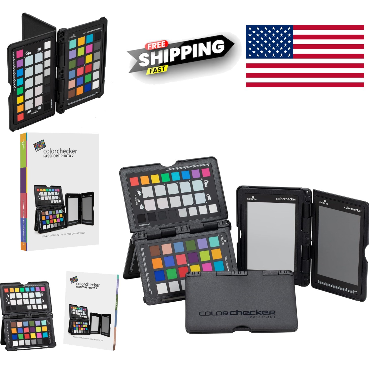 Folding Protective Case Color Checker Kit for Travel and Location Shoots