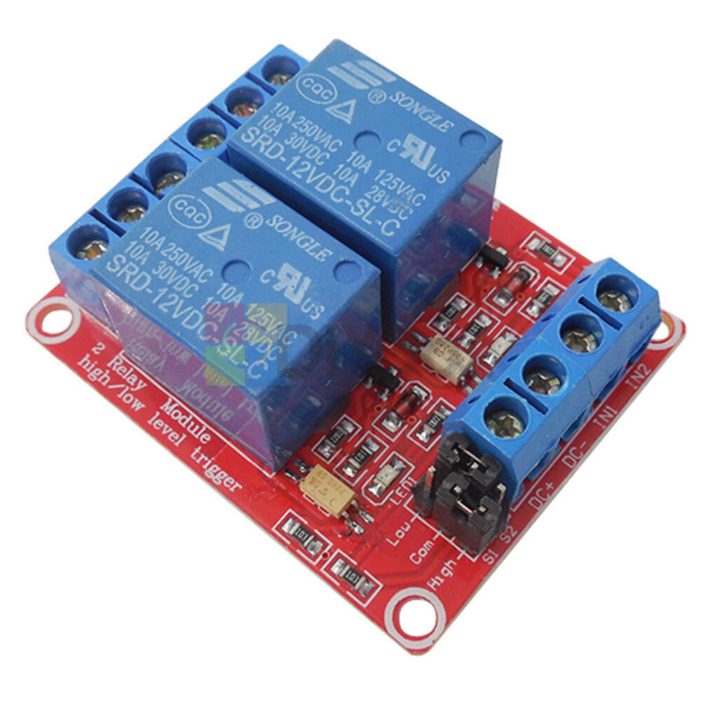 2 CH 2-Channel 12V Relay Module Optocoupler High & Low Level Trigger for Arduino