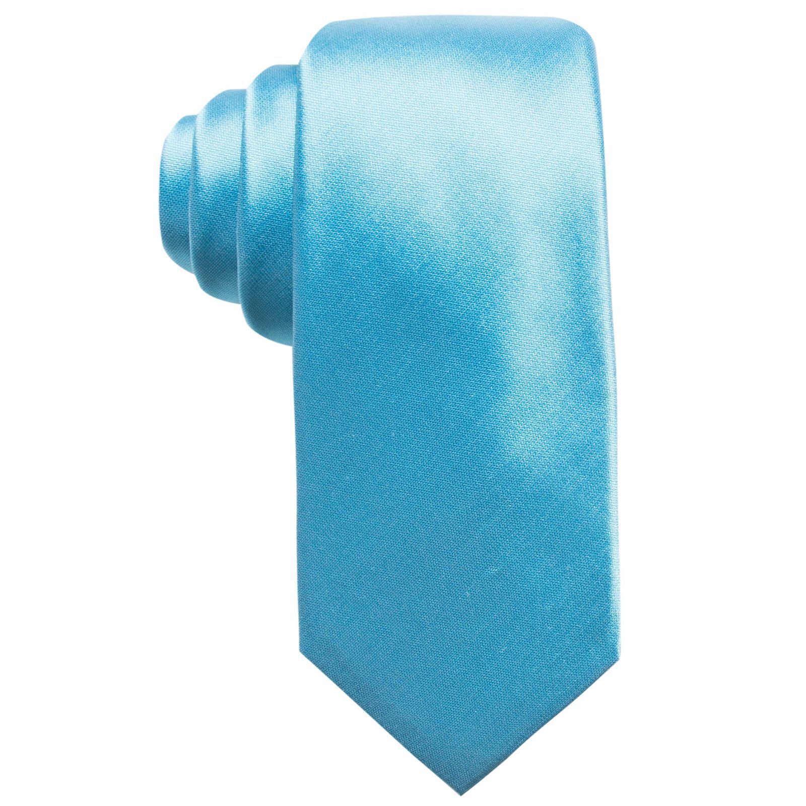 $125 Ryan Seacrest Men Blue Classic Slim Skinny Silk Dress Neck Tie Necktie 57x3