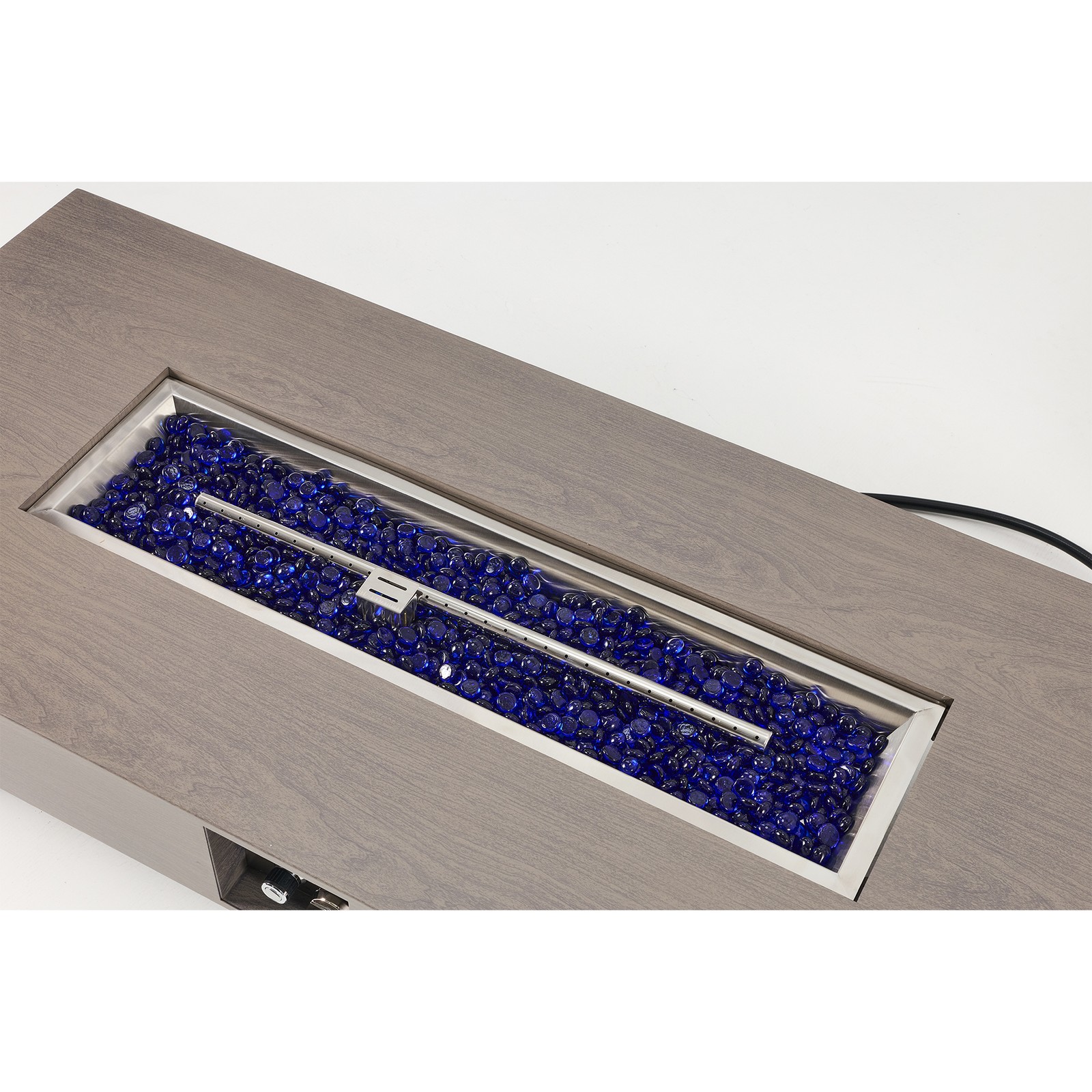 54 Inch Propane Fire Pit Table Outdoor Rectangular Heater 50000 BTU Stainless